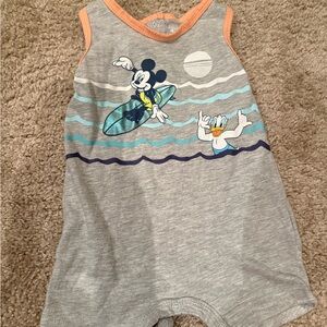 Disney Surfing Fun Gray and Orange Bodysuit